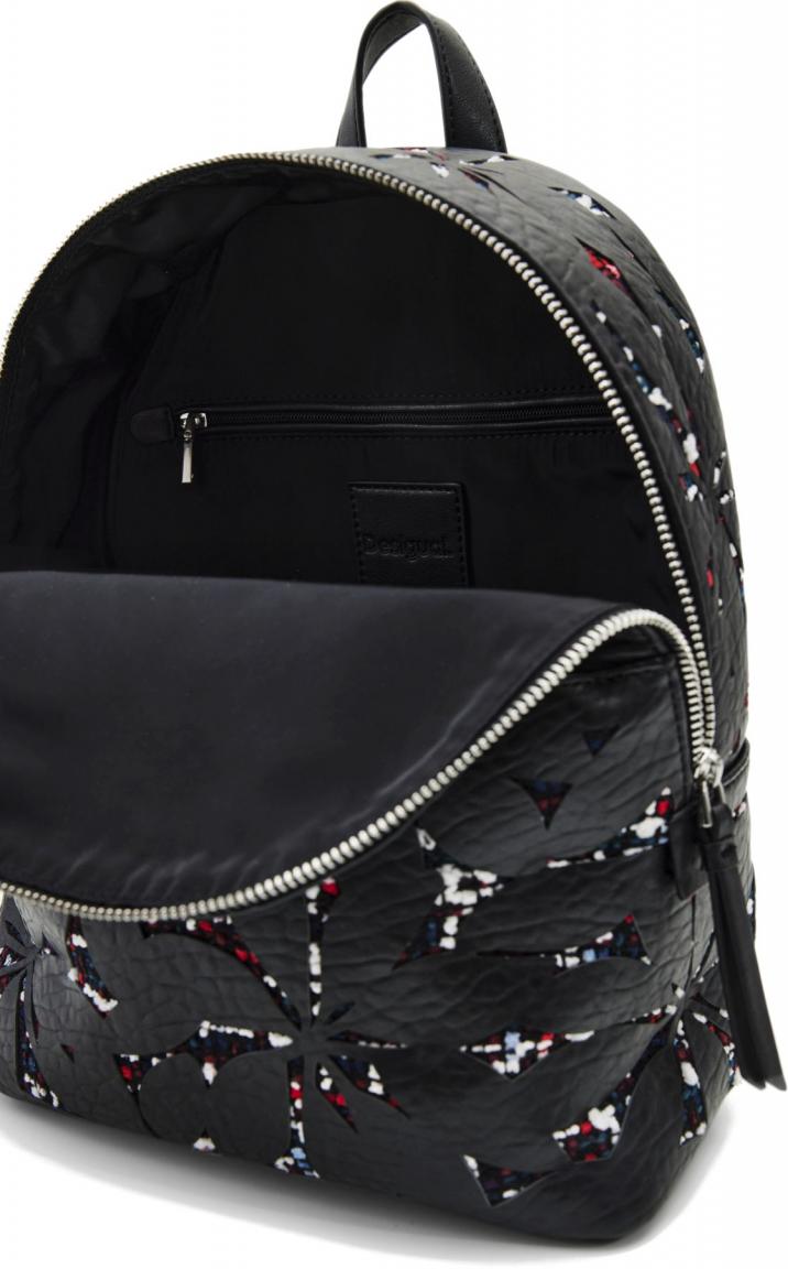 Daypack Desigual Onyx Mombasa Mini Negro Bucle 