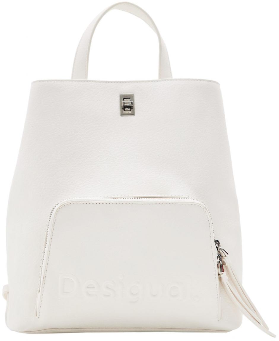 Desigual Backpack Blanco Sumy Logoprägung weiß