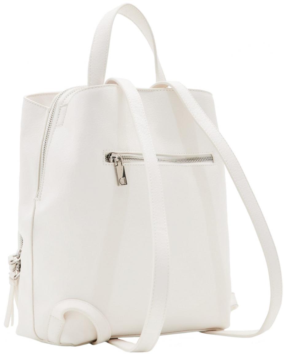 Desigual Backpack Blanco Sumy Logoprägung weiß