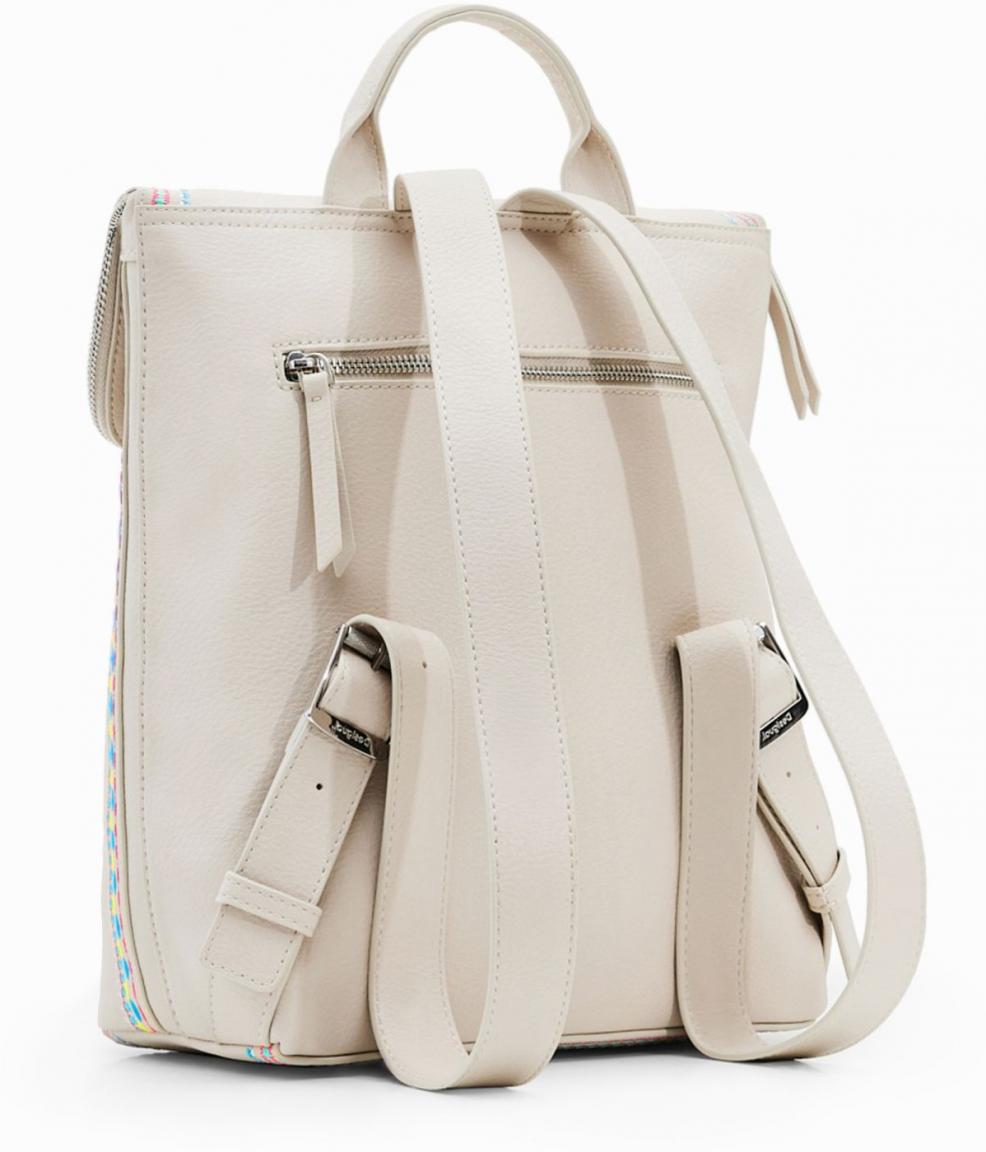 Desigual Citybackpack Tutti Fruti Ziernähte beige