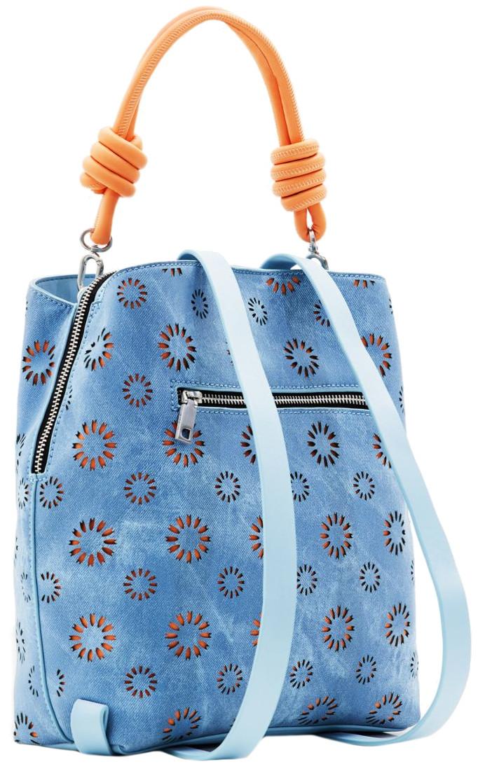 Desigual Cityrucksack gestanzt Jeansoptik Amorina Sumy Mini orange