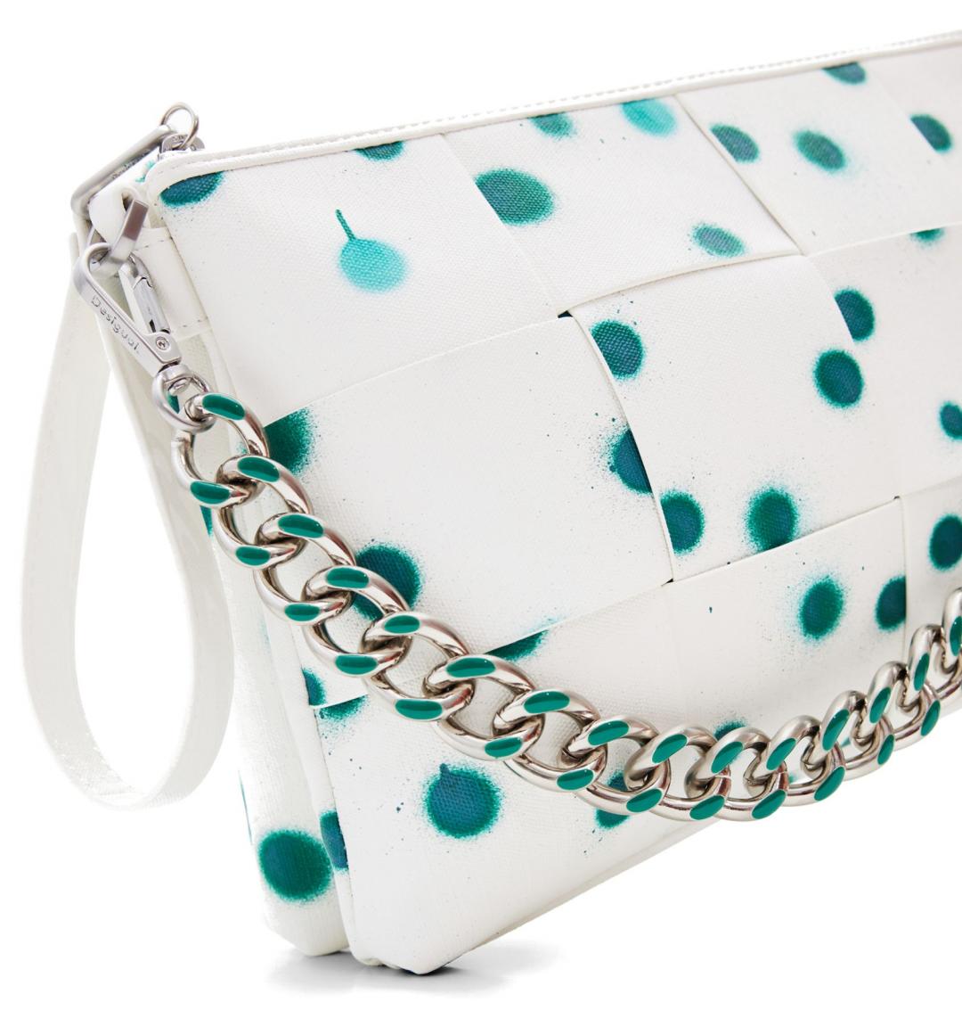 Desigual Crossovertasche New Splatter Dortmund Maxi Blanco 