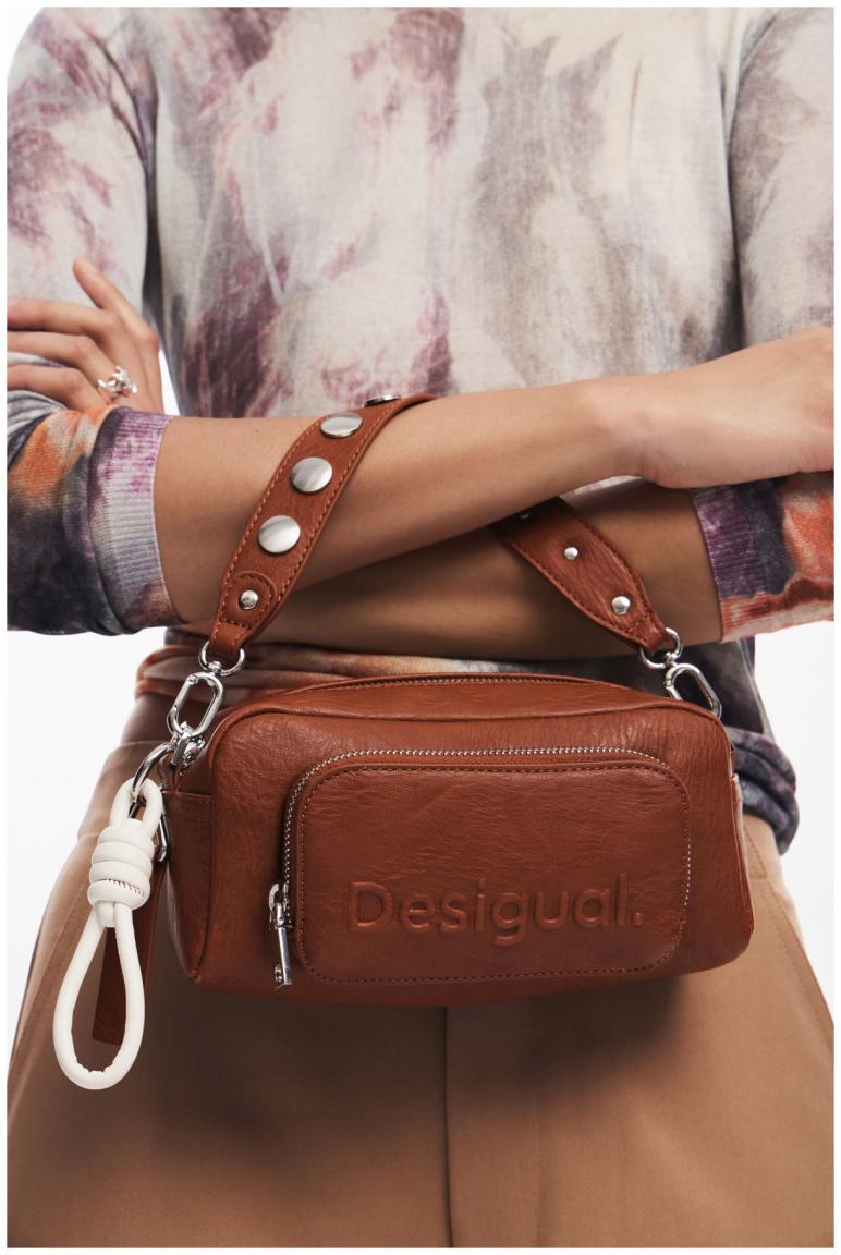 Desigual Damentasche Prades Logo cognac braun