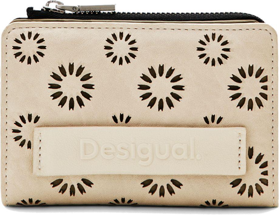 Desigual Kartenbörse Amorina Emma 2.0 Mini Cutout Beige Crudo