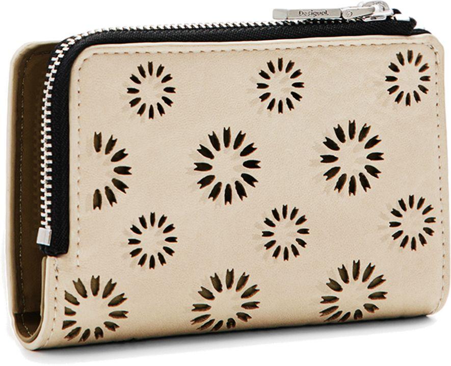 Desigual Kartenbörse Amorina Emma 2.0 Mini Cutout Beige Crudo