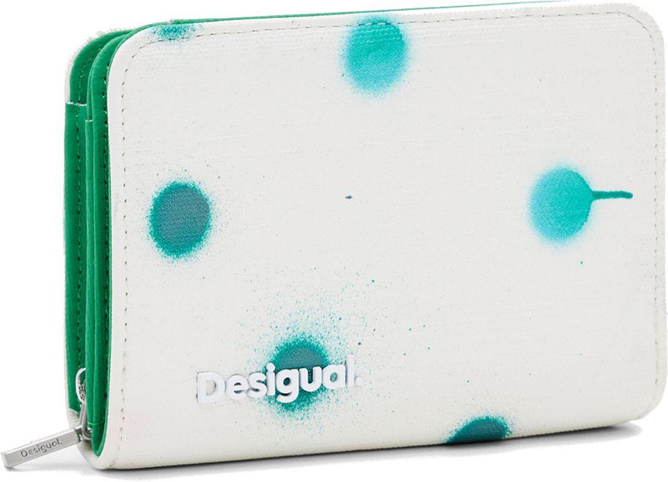 Desigual Kompakt Geldbörse Maya New Splatter Blanco 