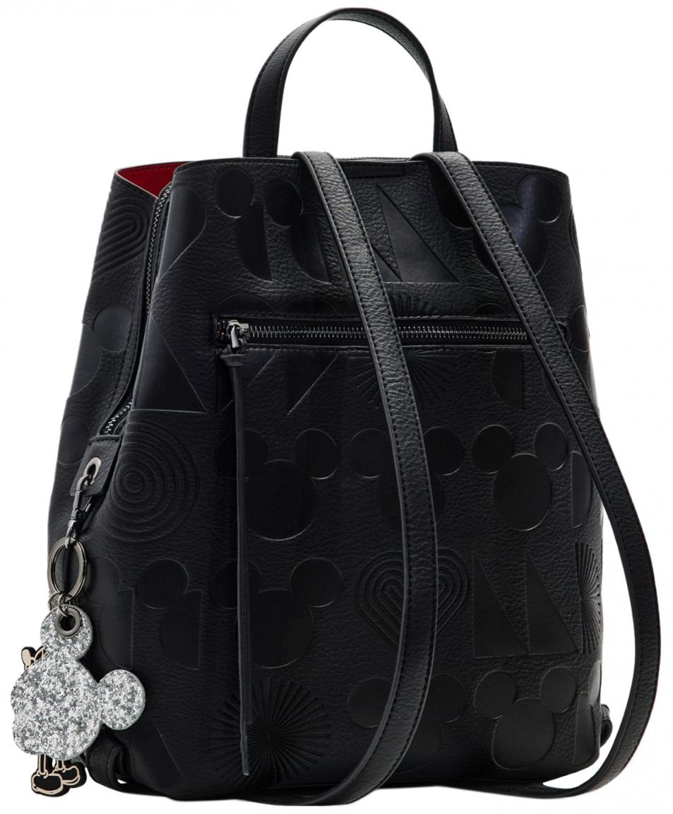 Desigual Mickey Rucksack schwarz geprägt Sumy Muster