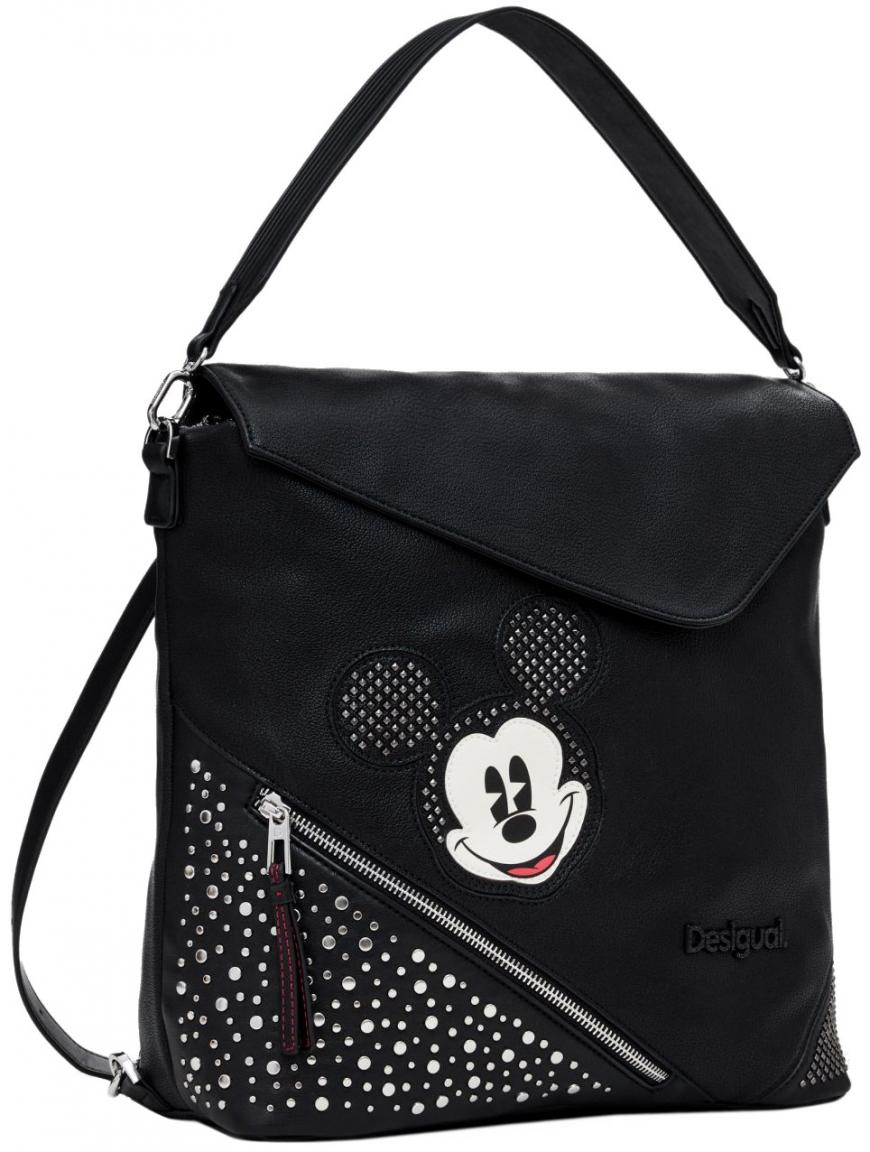 Desigual Taschenrucksack rockig Mickey Mouse Studiostyle schwarz Überschlag