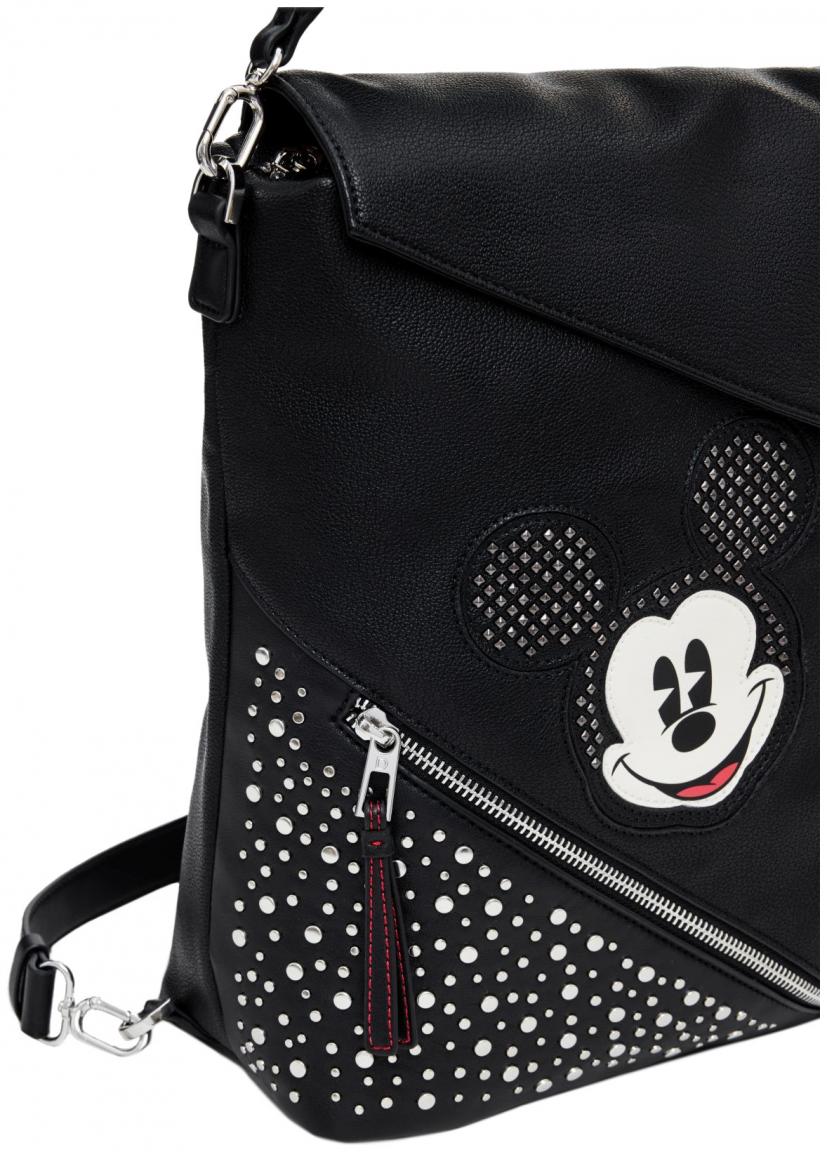 Desigual Taschenrucksack rockig Mickey Mouse Studiostyle schwarz Überschlag