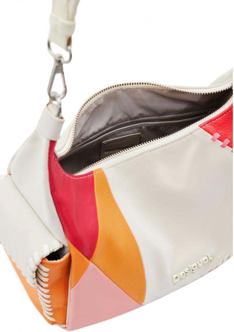 Desigual Umhängetasche Ziernähte Tutti Fruti Brasilia beige