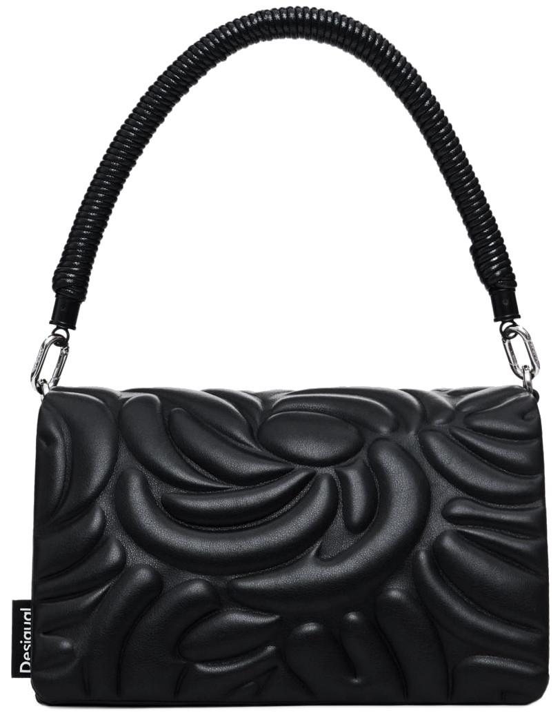 Desigual schwarze Überschlagtasche Dortmund Curie 3D Negro