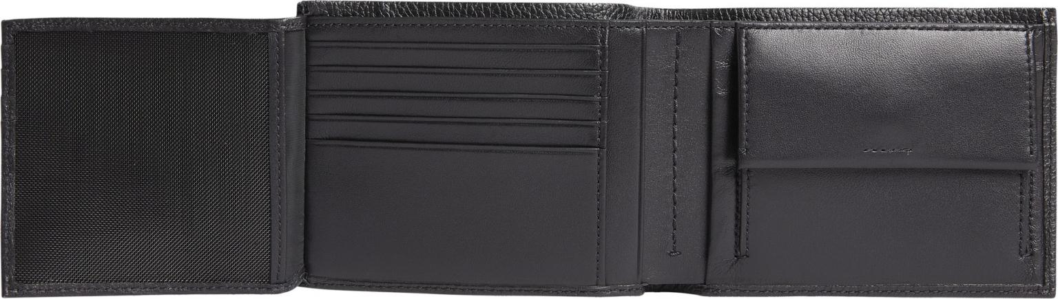 Dollarvisit Calvin Klein Warmth Trifold 10CC Coin schwarz genarbtes Leder