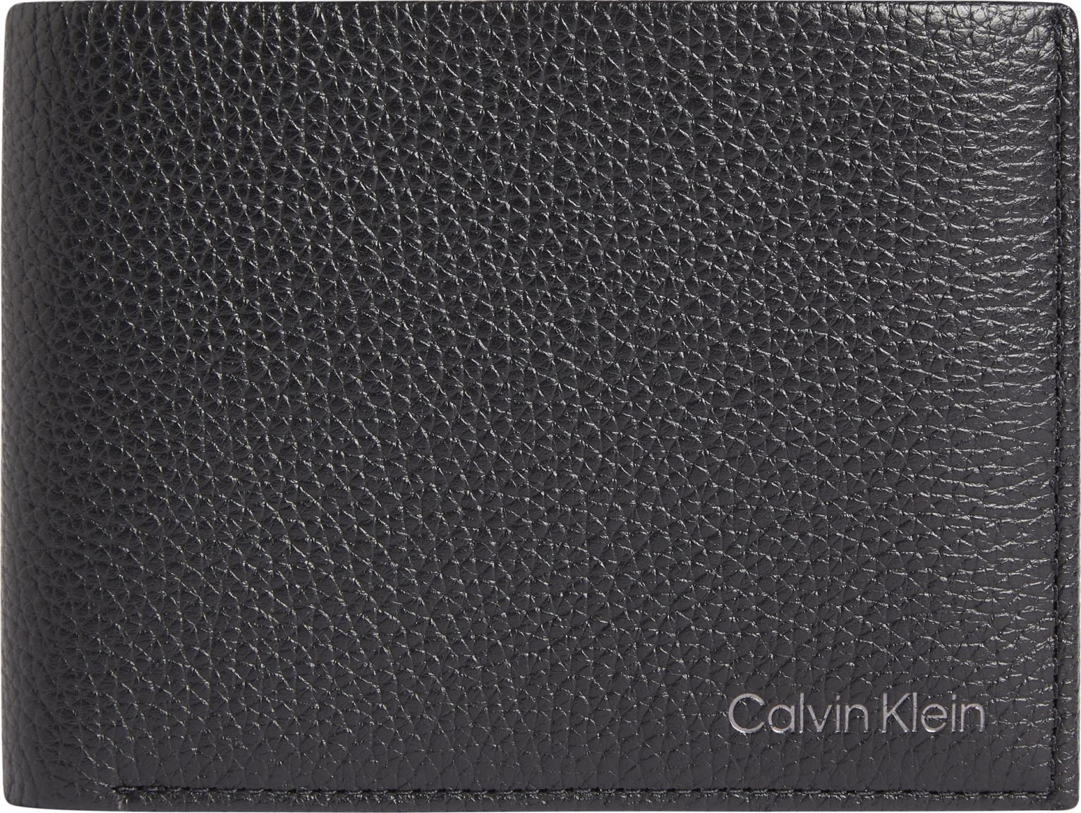 Dollarvisit Calvin Klein Warmth Trifold 10CC Coin schwarz genarbtes Leder