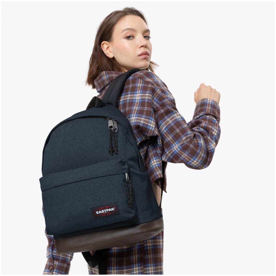 Eastpak Wyoming Rucksack mit Lederboden Triple Denim Blau