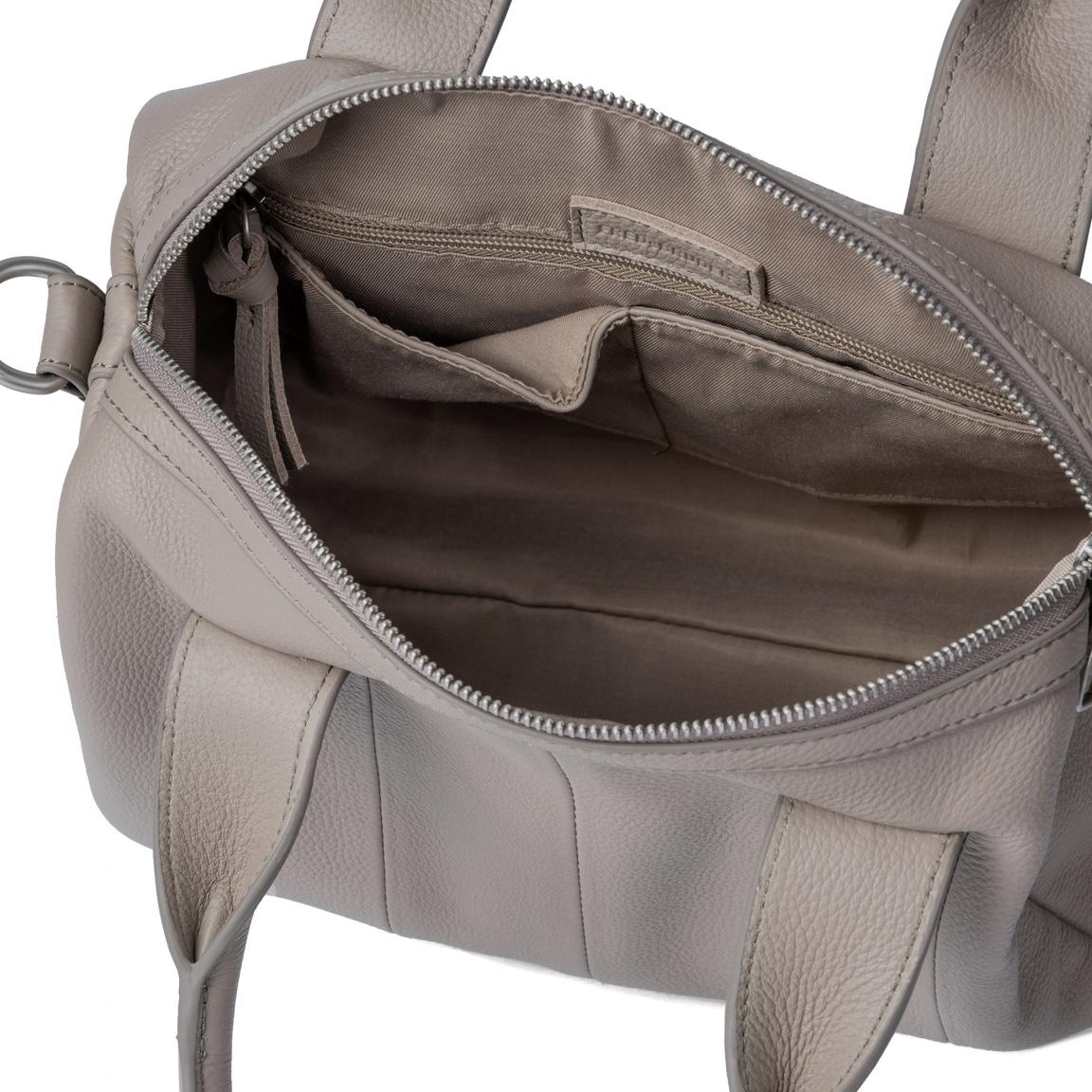 FREDsBRUDER Damen Ledertasche Feeling Good Warm Grey