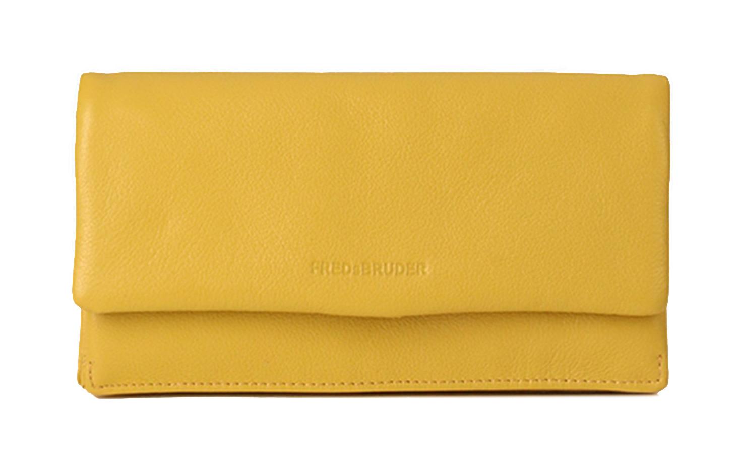 FREDsBRUDER Damen Lederwallet Heartbeat Yellow