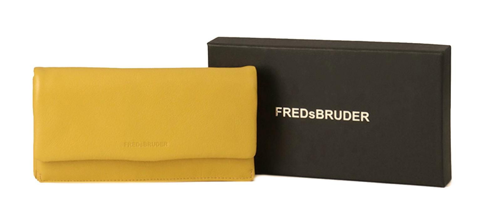 FREDsBRUDER Damen Lederwallet Heartbeat Yellow