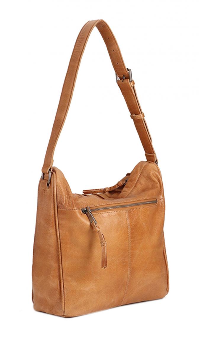 FREDsBRUDER Ledertasche Izzle Hobo Dark Camel 