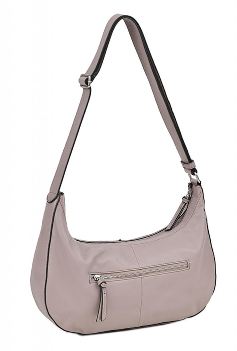 FREDsBRUDER Schultertasche Small Ginsberg Light Grey Leder