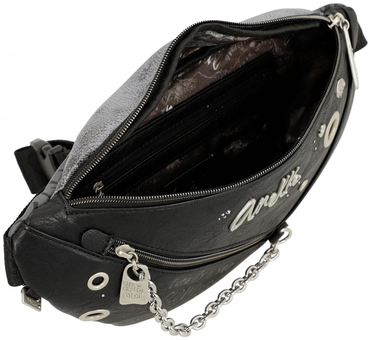 Fanny Bag Anekke Core Crust Schwarz Nietendekor Crossover