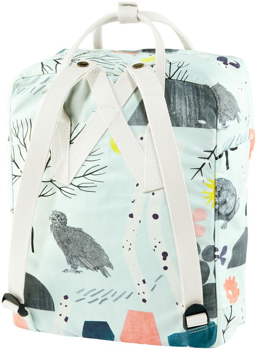 Fjällräven Kanken Art Birch Forest hellblauer Jugendrucksack Print