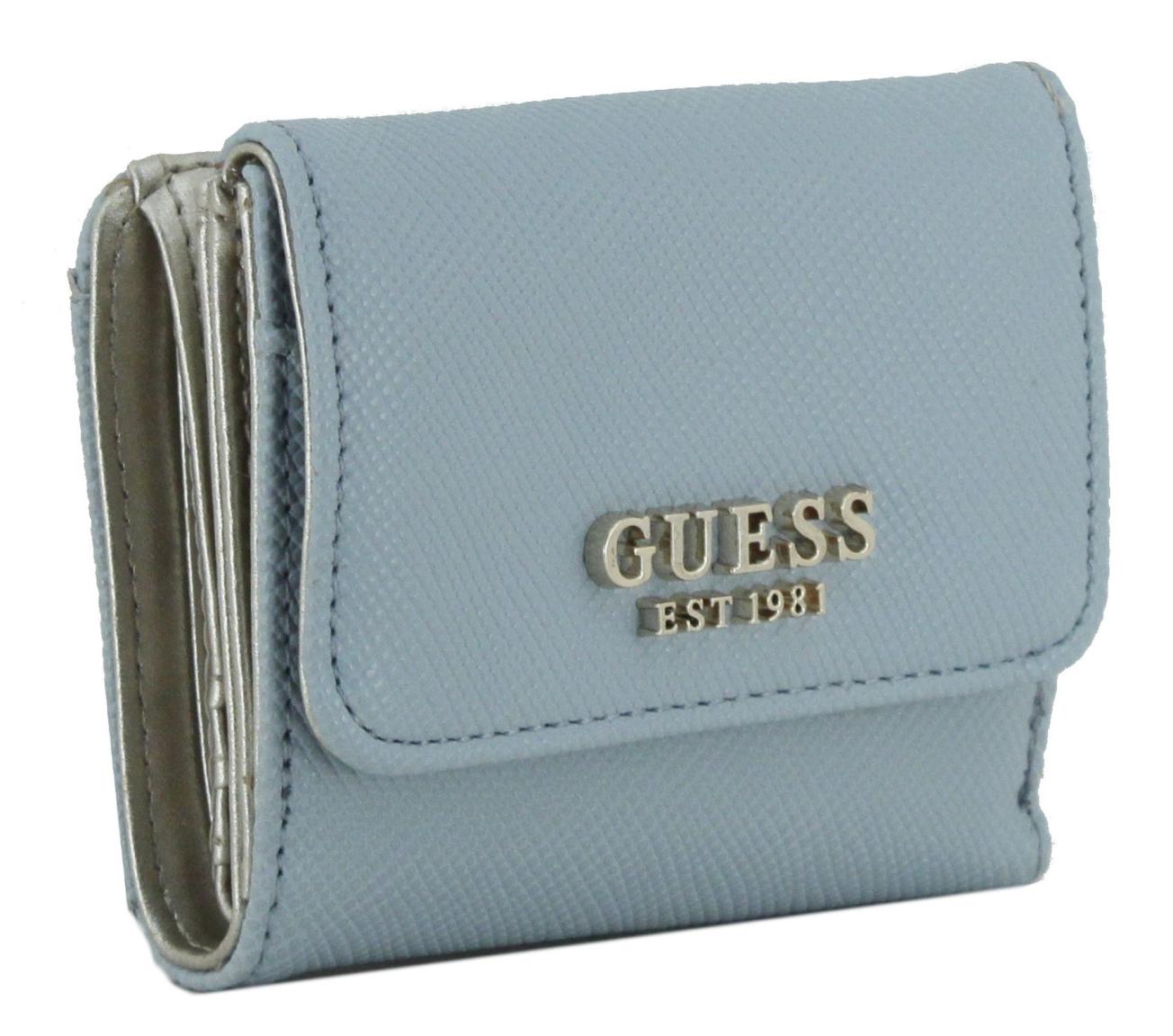 Geldtasche Guess Laurel Pale Cloud Hellblau genarbt