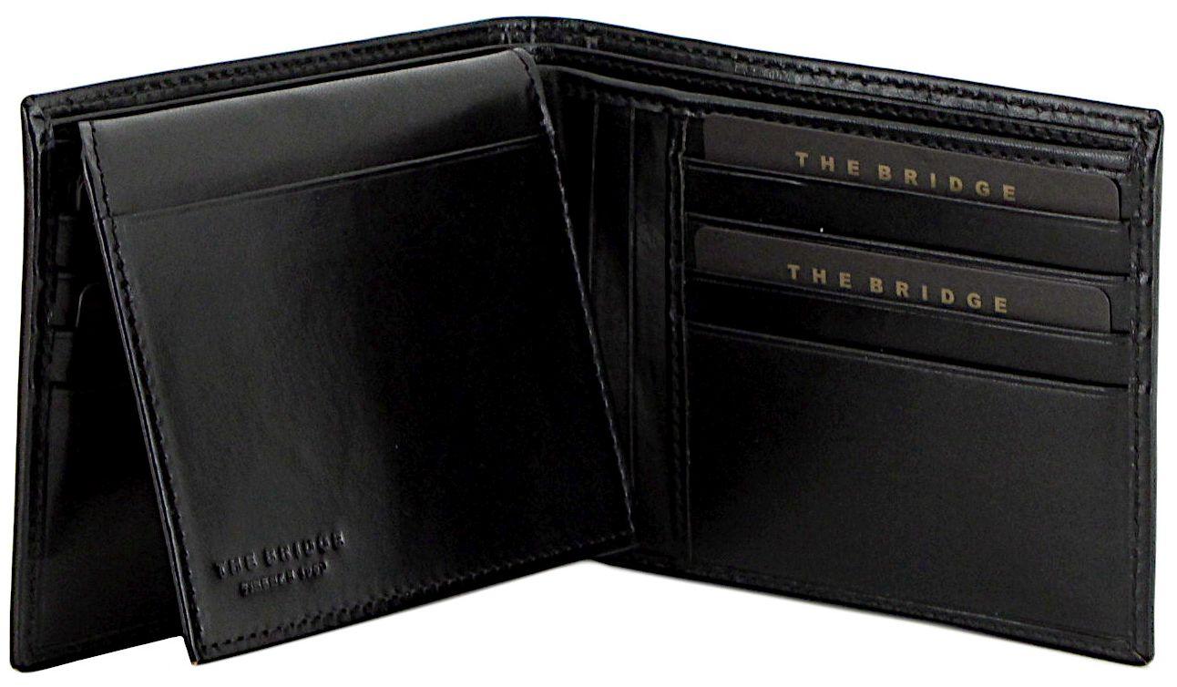 Geldtasche The Bridge Leder schwarz Trifold Story Uomo