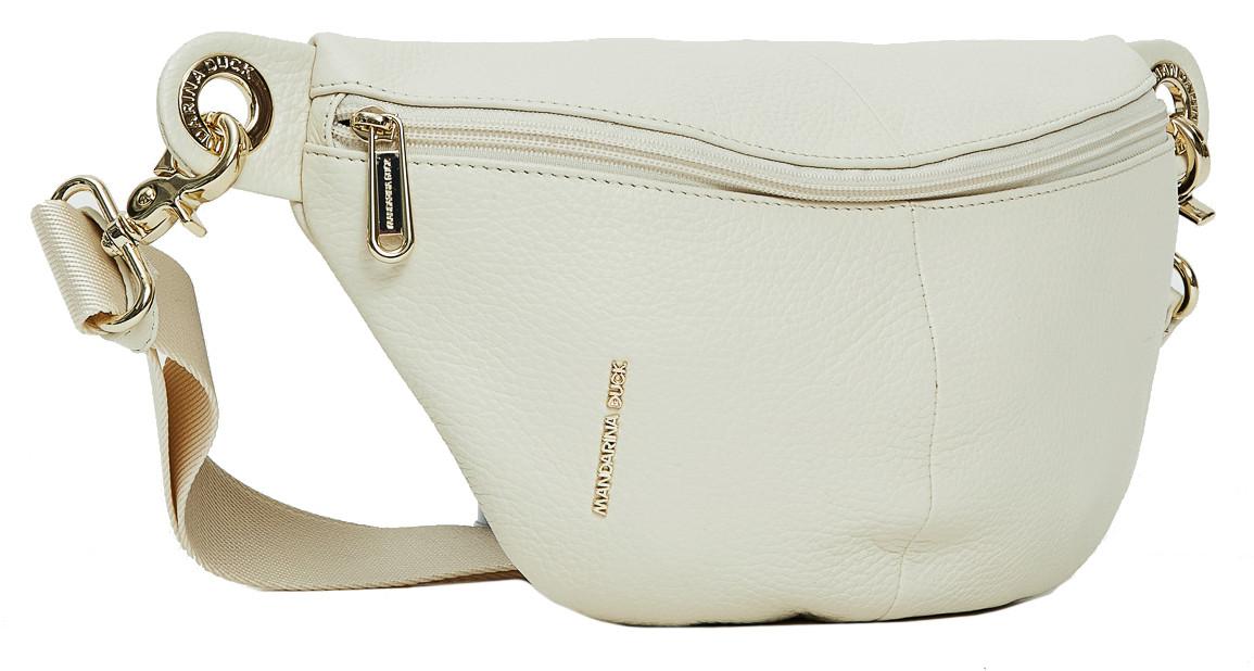 Gürteltasche Mandarina Duck Mellow Leather Almon Bum Bag offwhite