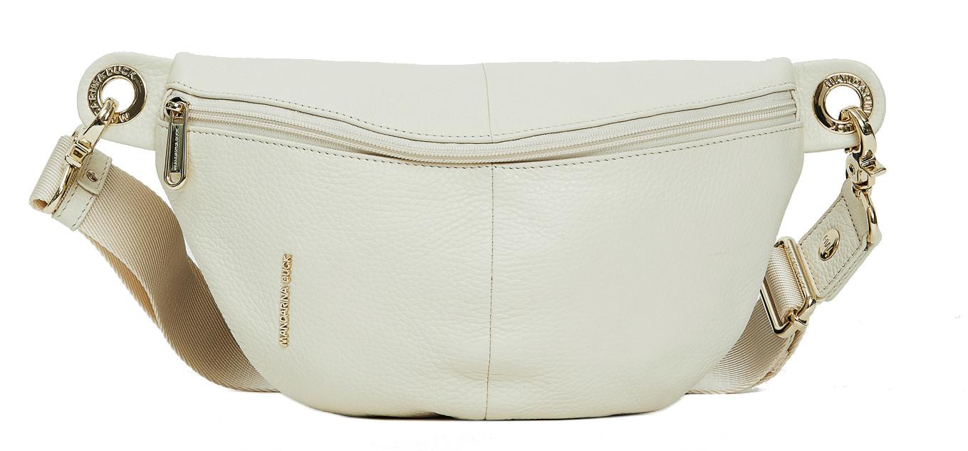 Gürteltasche Mandarina Duck Mellow Leather Almon Bum Bag offwhite