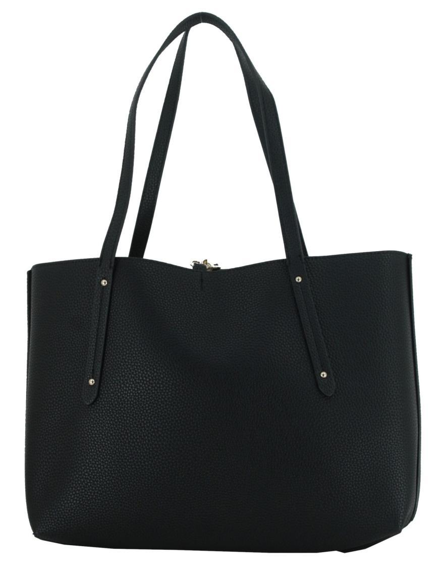 Guess Damenhandtasche Wendetasche Black Eco Brenton Schwarz