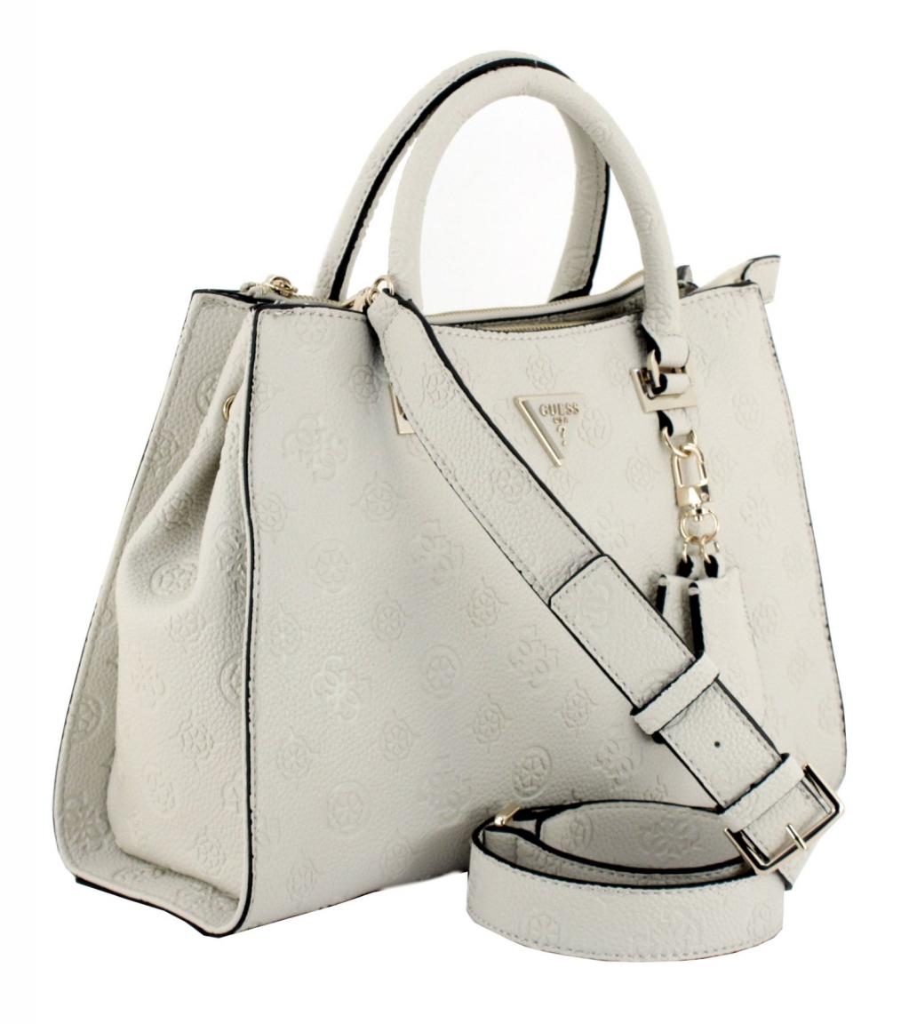 Guess Damentasche Cresidia Prägemuster Bone Beige