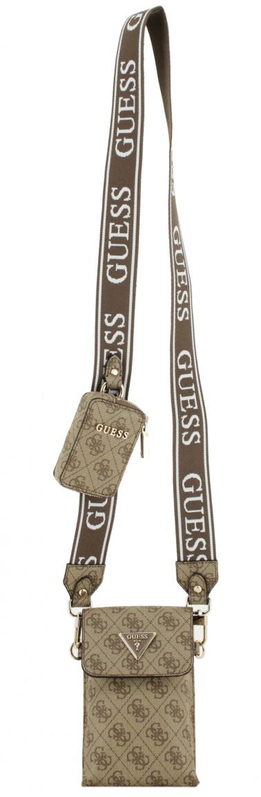 Guess Handytasche Latona Mini Phone Crossbody Latte Logo Etui 