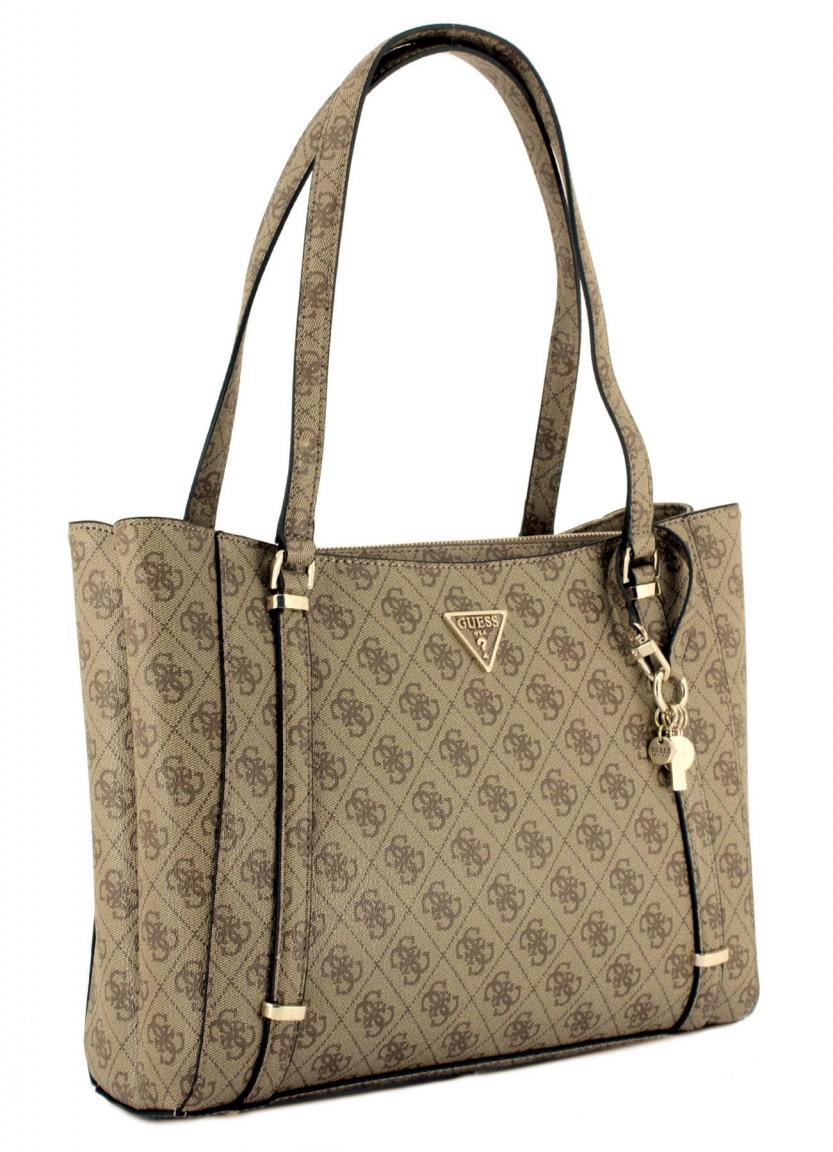 Guess Henkeltasche Eco Erica Latte Logo 