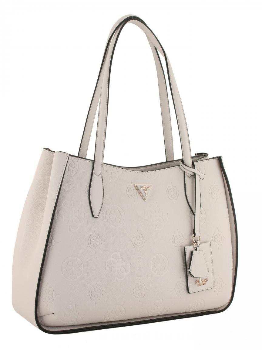 Guess Keandra Henkeltasche Peony Prägung Stone beige zartrosa