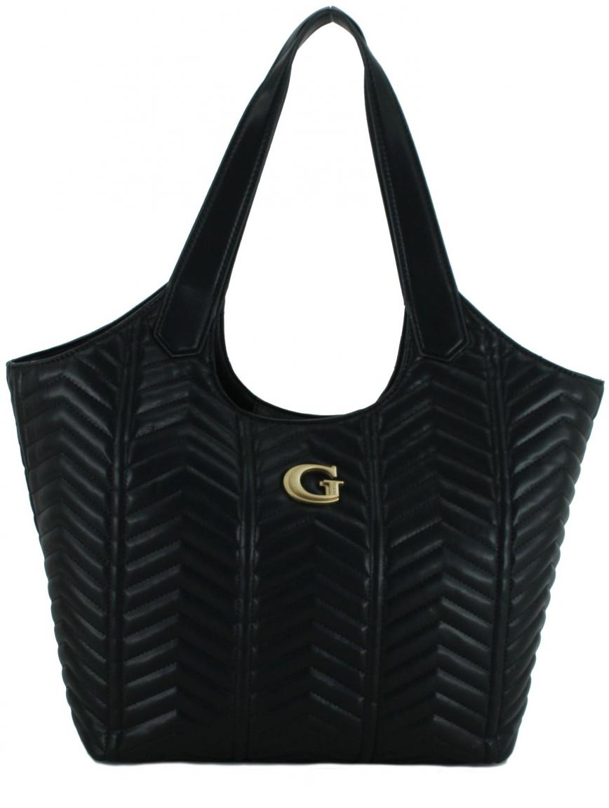 Guess Lovide Tote gesteppte Shoppertasche schwarz