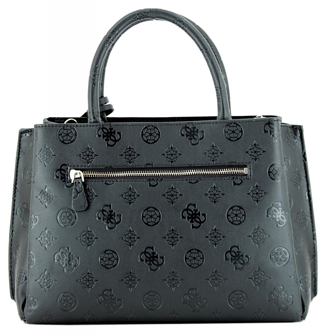 Guess Satchel Jena Black Logo Crossover