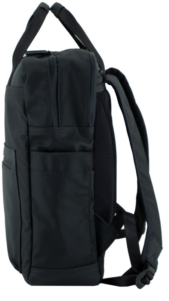 H2ND Hamburg XL Ash beschichteter Rucksack mit Laptopfach schwarz