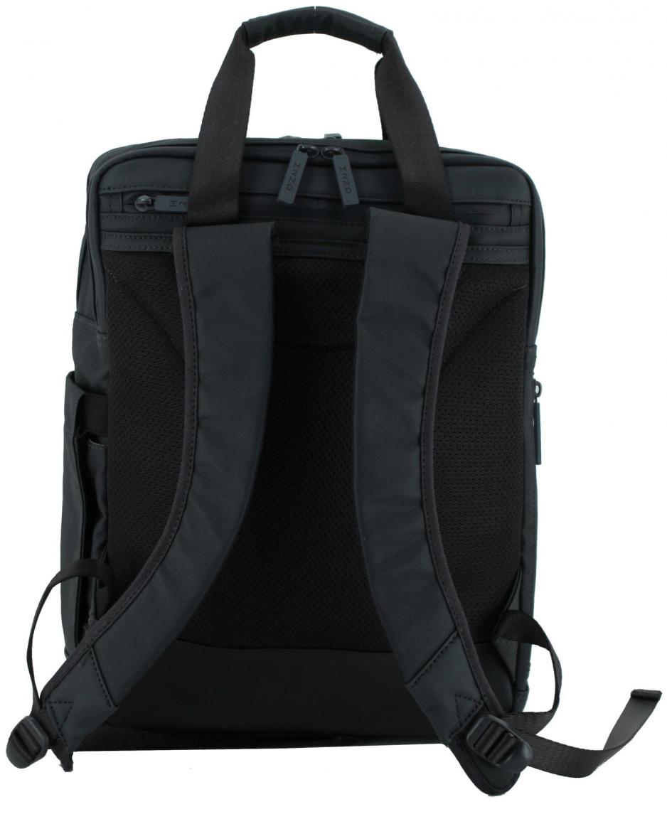 H2ND Hamburg XL Ash beschichteter Rucksack mit Laptopfach schwarz