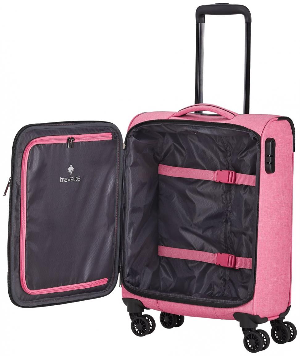 Handgepäckkoffer 4w Trolley  S 55cm Travelite Adria Rose Weichgepäck