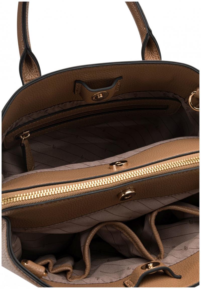 Handtasche zweigeteilt L.Credi Munich braun Maxima