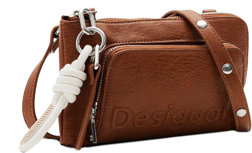 Handybag Desigual Half Logo 24 Lisa Cuero West Cognac