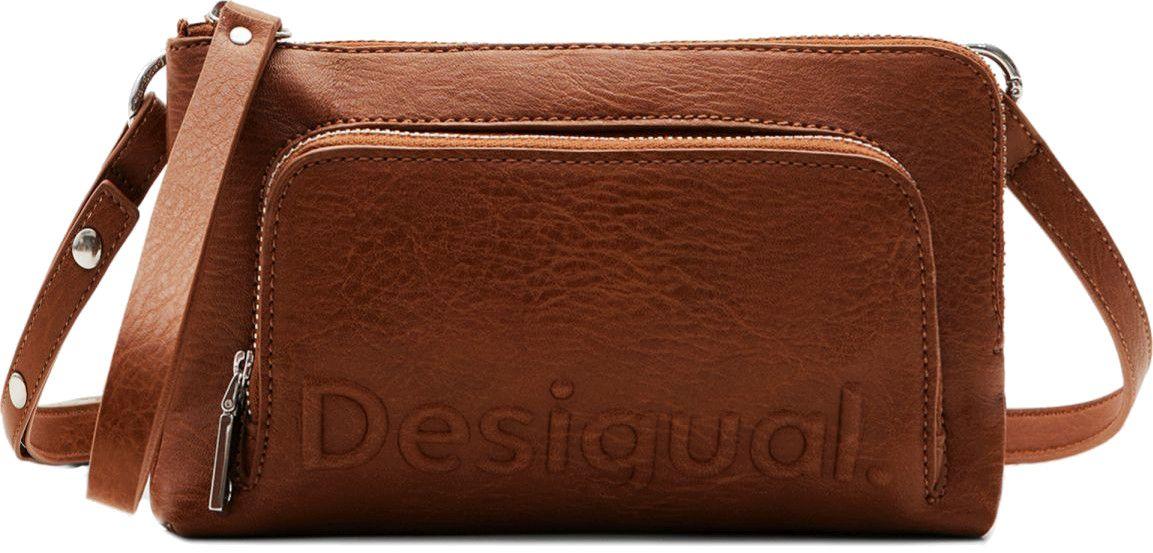 Handybag Desigual Half Logo 24 Lisa Cuero West Cognac