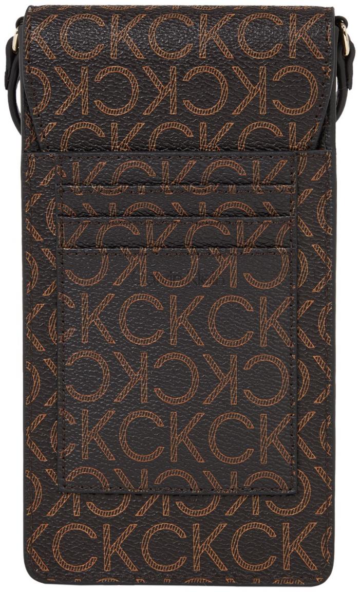 Handytasche braun Logoprint Calvin Klein CK Must Brown Mono