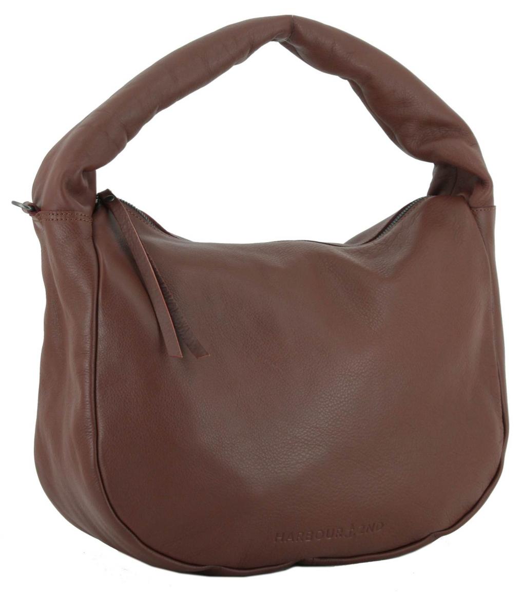 Harbour2nd Hobobag Melissa Cognac Webgurt Beige