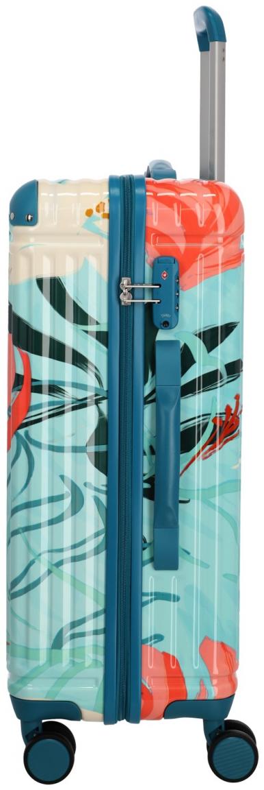 Hartschalenkoffer Travelite Cruise Turquoise Lily 4w Trolley M 67cm