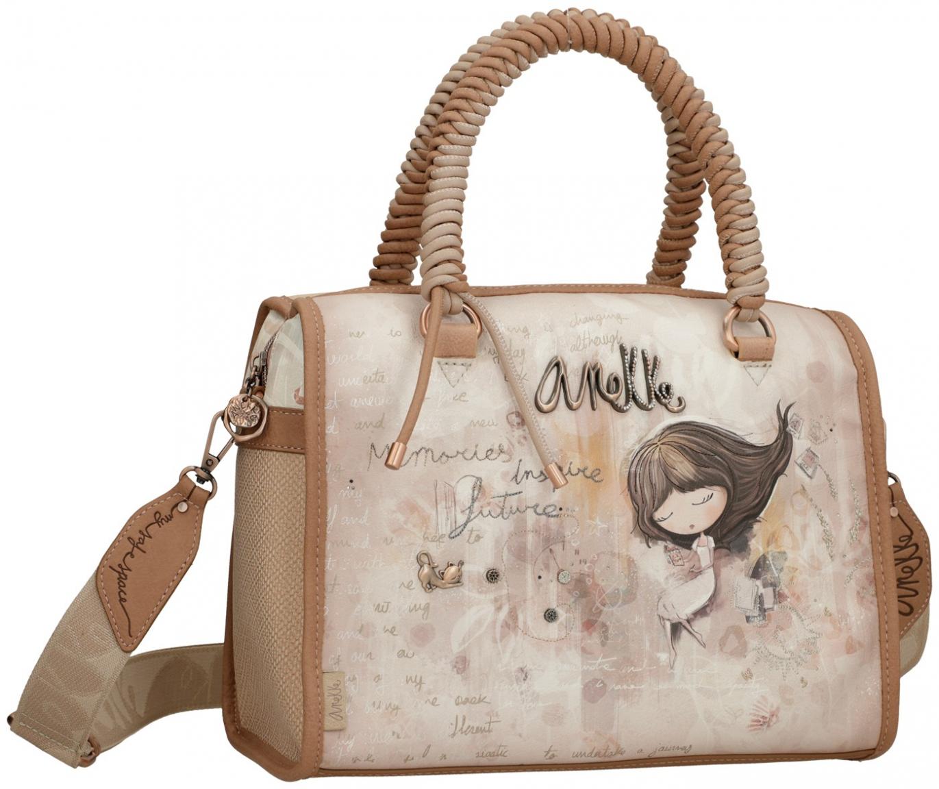 Henkeltasche Anekke Memories Beige Print