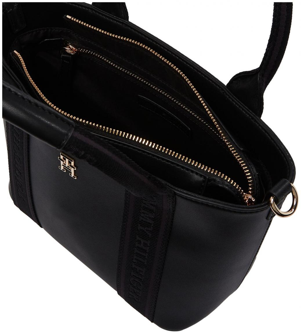 Henkeltasche Mini Tote Tommy Hilfiger Logotape Black