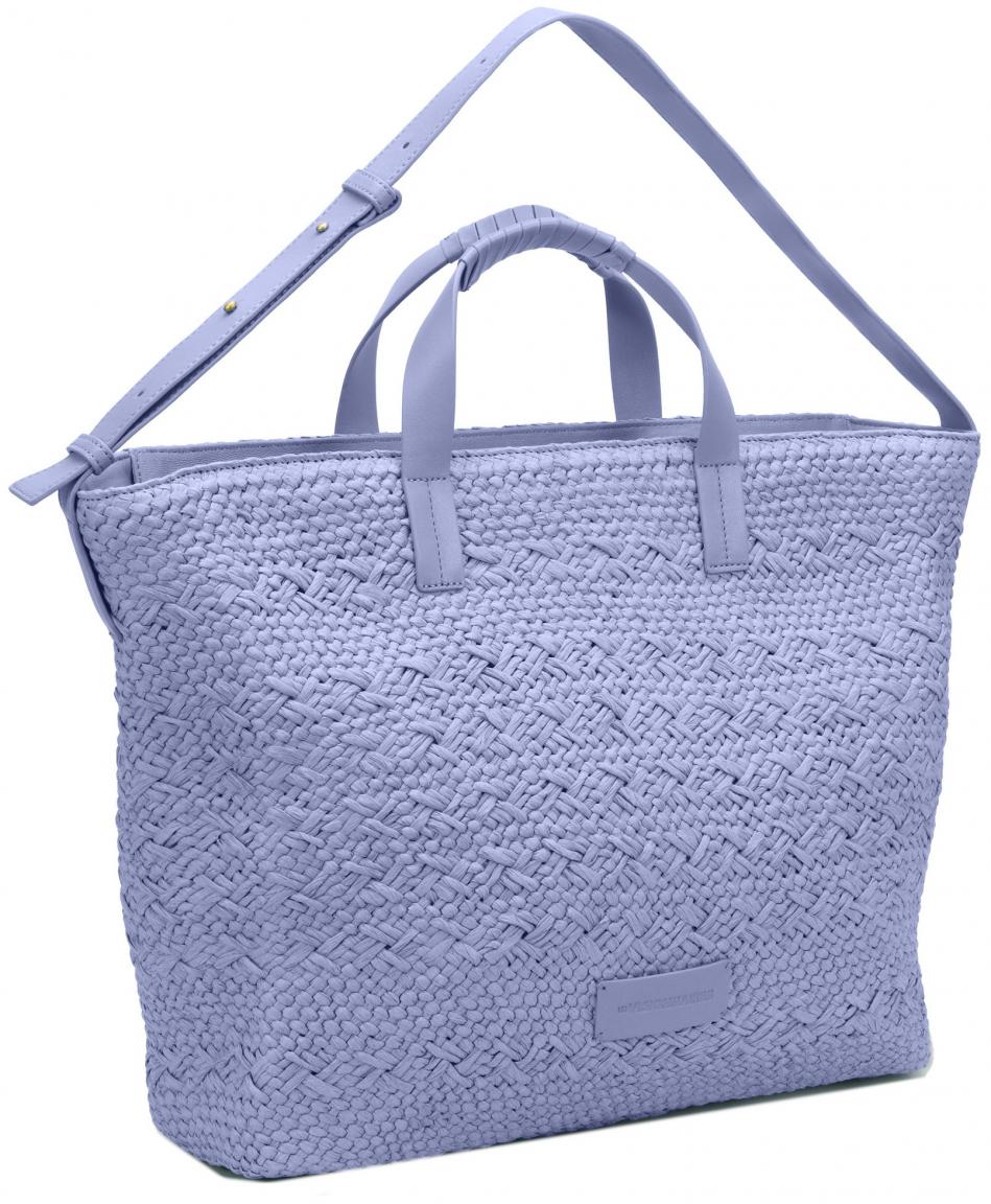 Henkeltasche Nia Raffia Lilac Les Visionnaires Bast blau