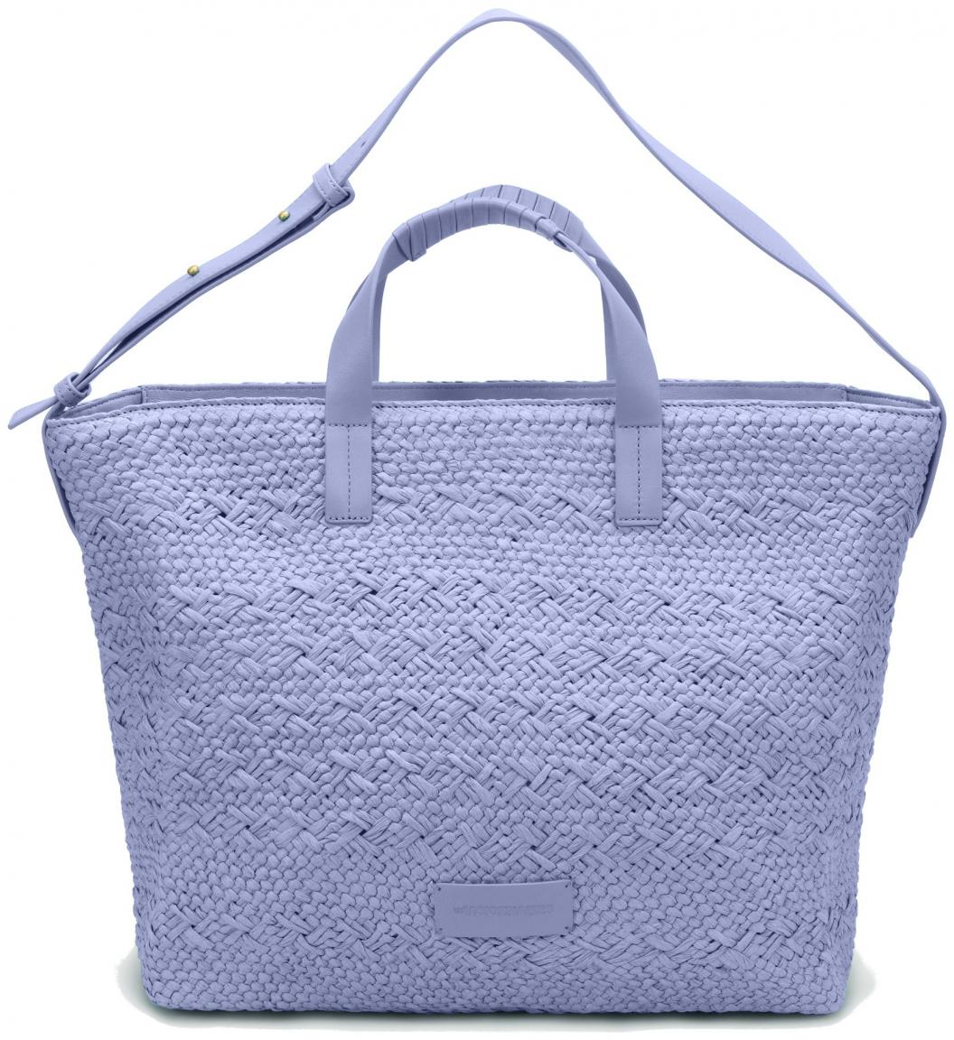 Henkeltasche Nia Raffia Lilac Les Visionnaires Bast blau