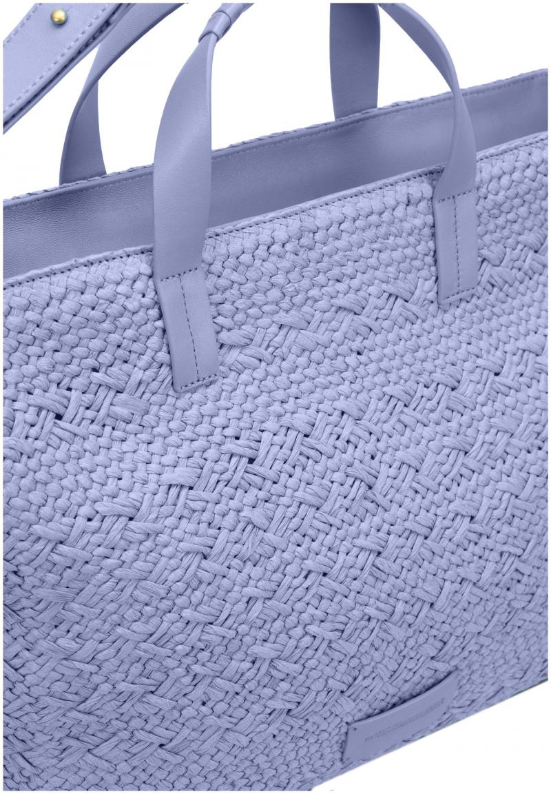 Henkeltasche Nia Raffia Lilac Les Visionnaires Bast blau